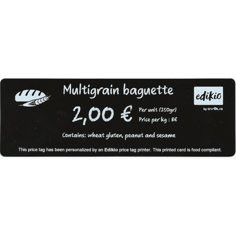 Cartes Noires Mat PVC 50x120 mm