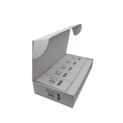 C4122 - Cartes longues blanches PVC brillant 50x120 mm, 0.50mm, lot de 500