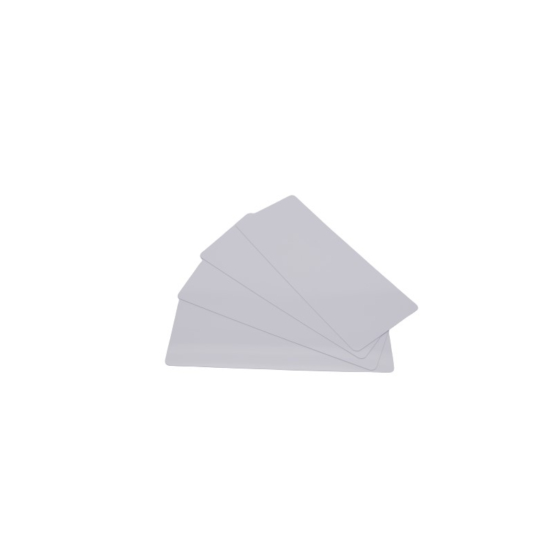 C4122-100 - Cartes longues blanches PVC brillant 50x120 mm -  0.50mm -  lot de 100