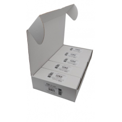 C4152 - Cartes longues blanches PVC brillant 50x150 mm, 0.50mm, lot de 500