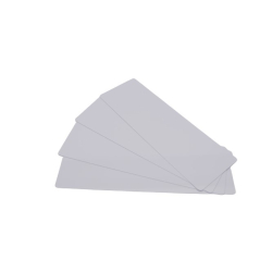 C4152 - Cartes longues blanches PVC brillant 50x150 mm -  0.50mm -  lot de 500