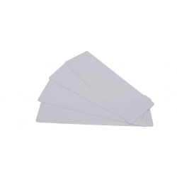 C4152-100 - Cartes longues blanches PVC brillant 50x150 mm -  0.50mm -  lot de 100