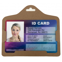 Porte-carte avec trou oblong porte-badge transparent horizontal en plastique  rigide, pochettes pour cartes d'identification et badge : :  Fournitures de bureau