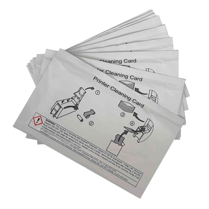552141-002 - Cartes de nettoyage Datacard, lot de 10 pièces 552141-002 - Cartes de nettoyage Datacard, lot de 10 pièces