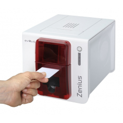 ZN1H0000RS - Imprimante badges Evolis Zenius Expert USB/Ethernet - vue du dessus gauche