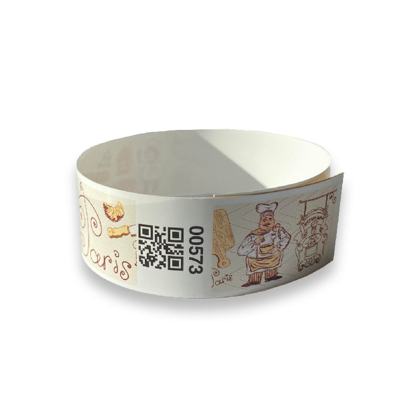 BRPERS-002 - Bracelet papier impression quadrichomie à personnaliser