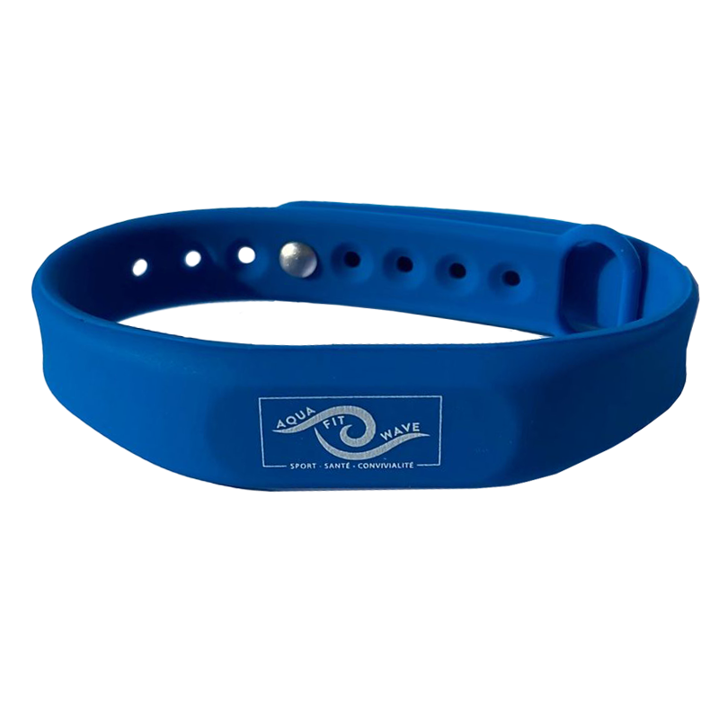 Bracelet silicone RFID Mifare® à personnaliser Ajustable