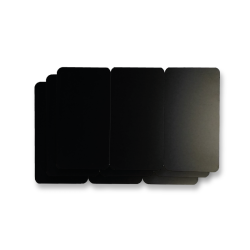 c8521 - Cartes PVC noir mat sécables en 3 -  format 28 - 6x56mm -  ép 0 - 76mm