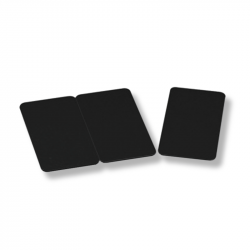 c8521 - Cartes PVC noir mat sécables en 3, format 28,6x56mm, ép 0,76mm