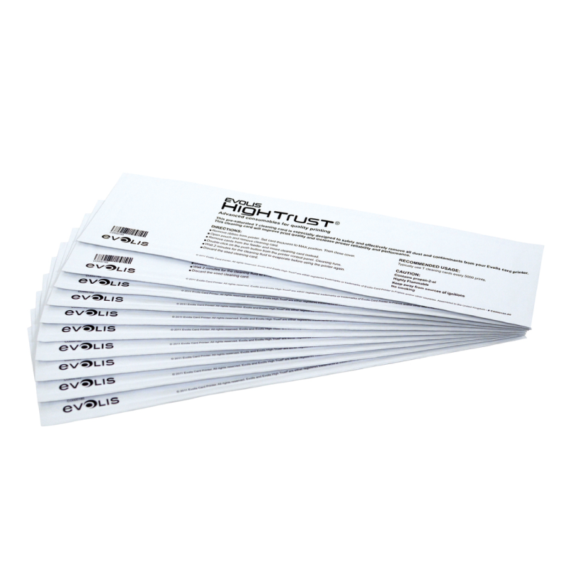 ACL004 - 10 cartes T pour imprimantes Evolis Zenius/Primacy ACL004 - 10 cartes T pour imprimantes Evolis Zenius/Primacy
