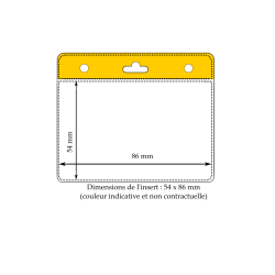 PBS006-V0 - Porte badge souple vertical, 86 x 54 mm - Cardalis