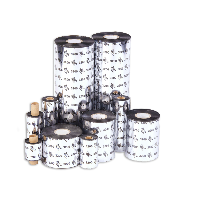 03200BK08045 - Ruban Zebra transfert thermique cire/résine 80mmx450m, mandrin 25mm