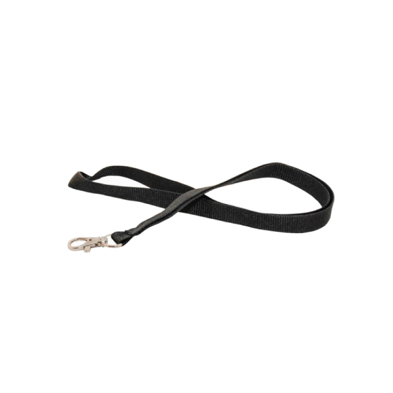 Cordon tour de cou Noir, 15mm pour carte PVC et porte-badge Cordon tour de cou Noir, 15mm pour carte PVC et porte-badge