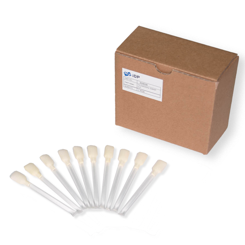 100 Bâtonnets De Nettoyage En Mousse - Tête Absorbante, Manche Vert 128 Mm - Pour Imprimante, Objectif, électronique écouvillon Mousse Solvant Vert