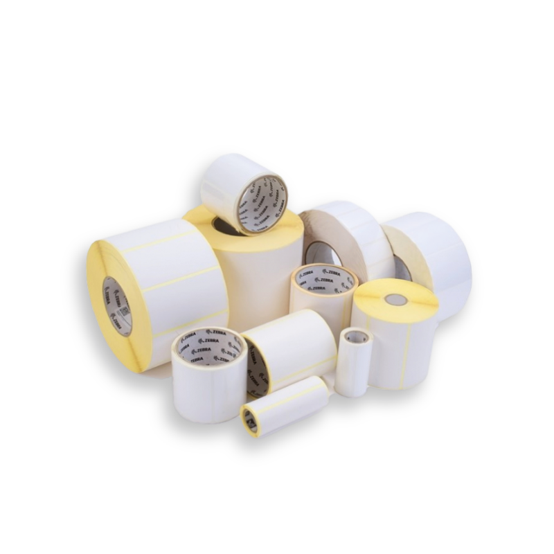 Zebra Z-Perform 1000D, 102mmx102mm, ET therm. éco Ø25mm boite de 12
