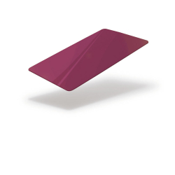 Cartes PVC Rouge Bordeaux, 86x54 mm teintées dans la masse