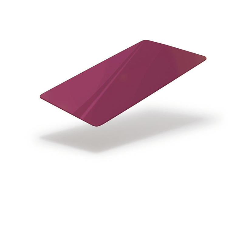 Cartes PVC Rouge Bordeaux -  86x54 mm teintées dans la masse