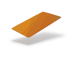 Cartes PVC ORANGE -  86x54 mm teintées dans la masse