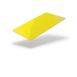 Cartes PVC JAUNE -  86x54 mm teintées dans la masse