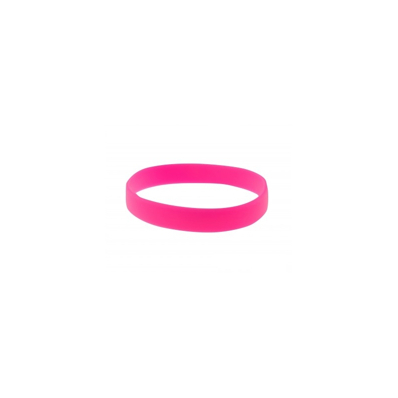 BRSILICONEAD-11 Lot 100 bracelets silicone taille adulte, sans marquage - Rose