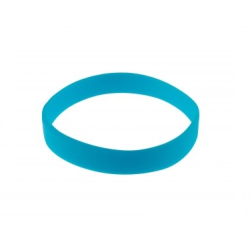 BRSILICONEENF-10 Lot 100 bracelets silicone taille enfant, sans marquage - Bleu clair