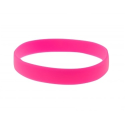 BRSILICONEENF-11 Lot 100 bracelets silicone taille enfant, sans marquage - Rose