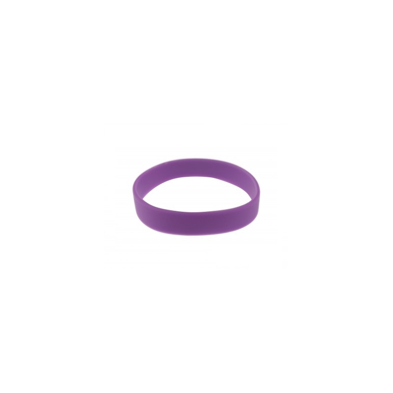 BRSILICONEENF-12 Lot 100 bracelets silicone taille enfant, sans marquage - Violet