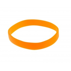 BRSILICONEENF-5 Lot 100 bracelets silicone taille enfant, sans marquage - Orange