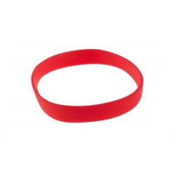 BRSILICONEENF-6 Lot 100 bracelets silicone taille enfant, sans marquage - Rouge