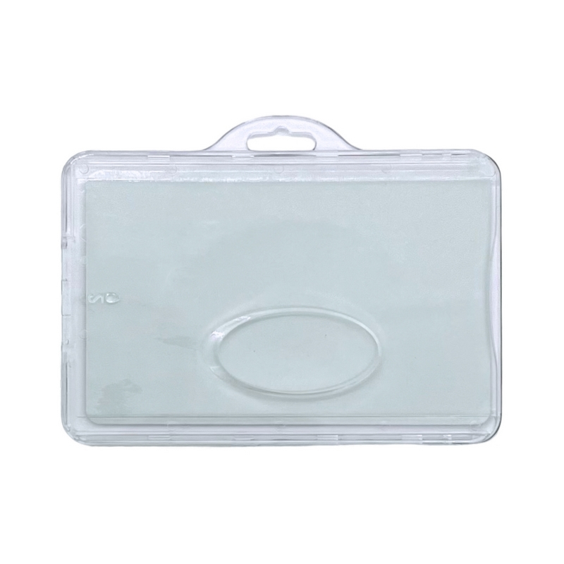 Porte badge rigide à glissière / plastique transparent