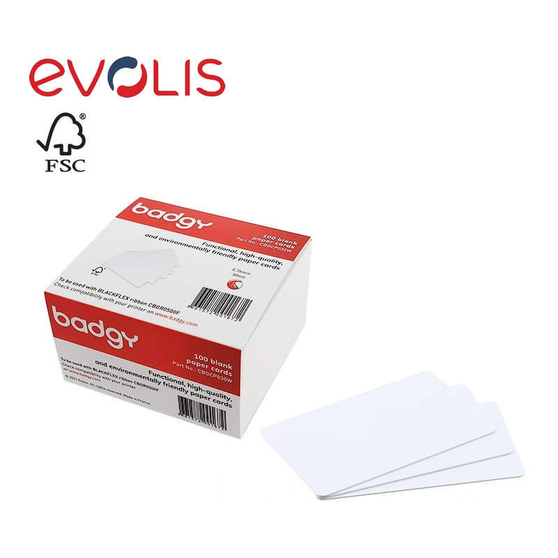 Lot De 100 Cartes En Plastique PC Blanc 0,76 Mm - Format ISO, Laser, Laminé Brillant
