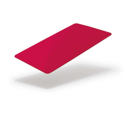 Cartes PVC ROUGE -  86x54 mm teintées dans la masse