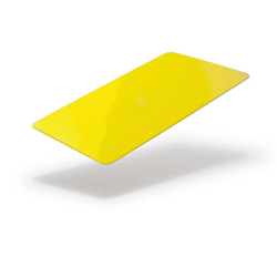 Cartes PVC JAUNE -  86x54 mm teintées dans la masse
