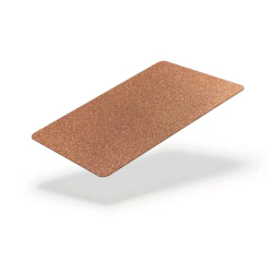 Cartes PVC BRONZE METALLIQUE -  86x54 mm teintées dans la masse