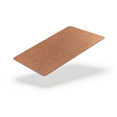 Cartes PVC BRONZE METALLIQUE -  86x54 mm teintées dans la masse