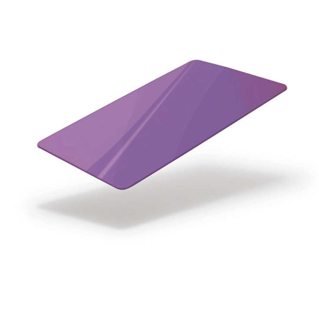 Cartes PVC VIOLET -  86x54 mm teintées dans la masse