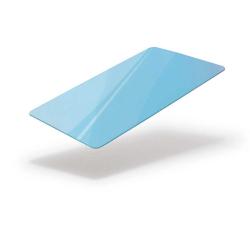 Cartes PVC BLEU CLAIR -  86x54 mm teintées dans la masse