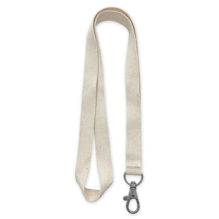 Cordon coton 15 mm avec mousqueton fermoir sans nickel - tdc long