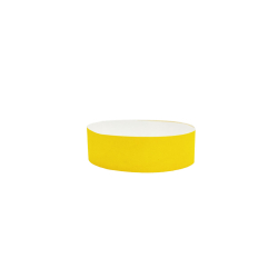 BRTYVEK19-9 Lot de 100 bracelets papier indéchirable Tyvek Jaune - fermé