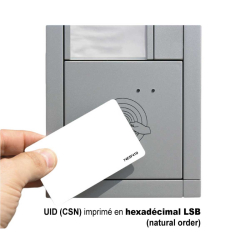 Carte MIFARE Classic 1K / UID 8HEX LSB imprimé