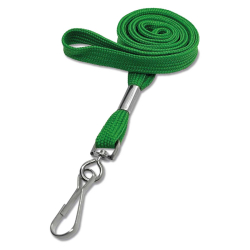 Cordon tour de cou 12 mm avec mousqueton simplex - Vert - miniature