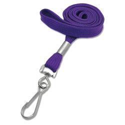 Cordon tour de cou 12 mm avec mousqueton simplex - Violet