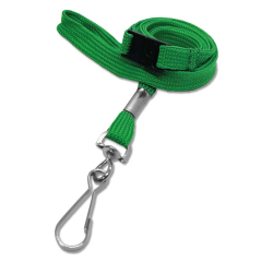 Cordon sécuritaire 12 mm avec mousqueton simplex - Vert