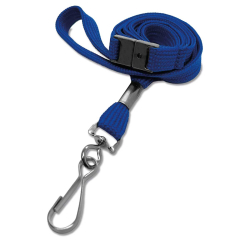 Cordon sécuritaire 12mm avec mousqueton simplex- Bleu roi