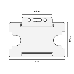 pb rigide 1 face couleur translucide 86x54mm - carte - dimension