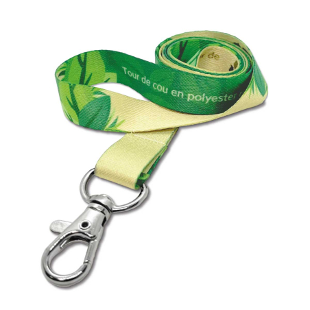 Cordon tour de cou avec mousqueton fermoir - Rpet - miniature 2