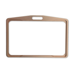 PBR2005-H-OR - Porte badge rigide cuivré 86x54mm, horizontal - face