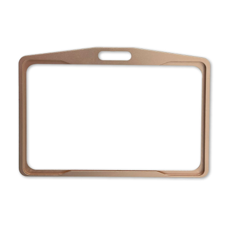 PBR2005-H-OR - Porte badge rigide cuivré 86x54mm, horizontal - face