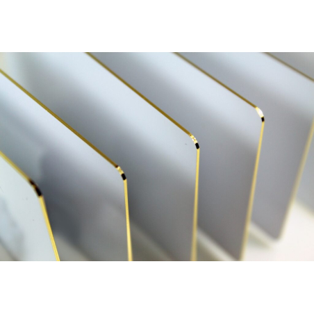 800016-104-100OR - Cartes PVC format 86x54 mm, ép. 0,76mm avec bord doré_vue séparées