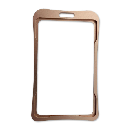 PBR2005-H-OR - Porte badge rigide cuivré 86x54mm, vertical